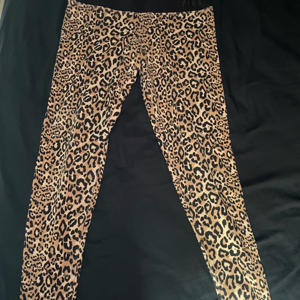 Victoria's Secret Brown and Black Leopard Print Leggings